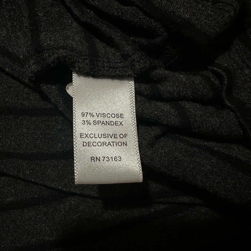 Cable & Gauge Women’s Top – Size XL – Black Striped Button-Sleeve Shirt - Picture 5 of 5